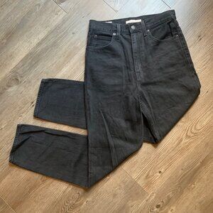 Black 70s High Slim Straight Leg Levi's Jeans